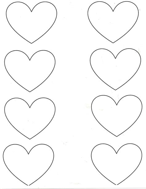 DIY Simple Multiple Hearts Template For Labels And Cards Just Print And Cut On Any Color Or
