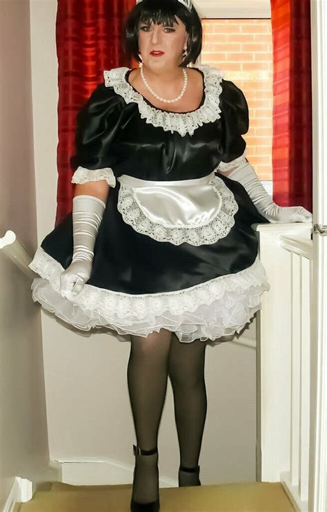 Classic Satin French Maids Uniform With Optional Knickers And Etsy Uk