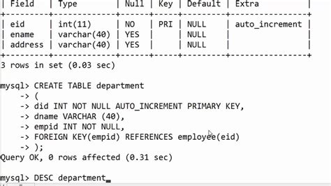 Oracle Sql Create Table Primary Key Foreign Awesome Home
