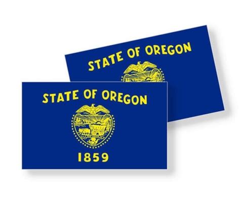 Oregon State Flag Stickers Vinyl Decal Choose Size Set Of 2