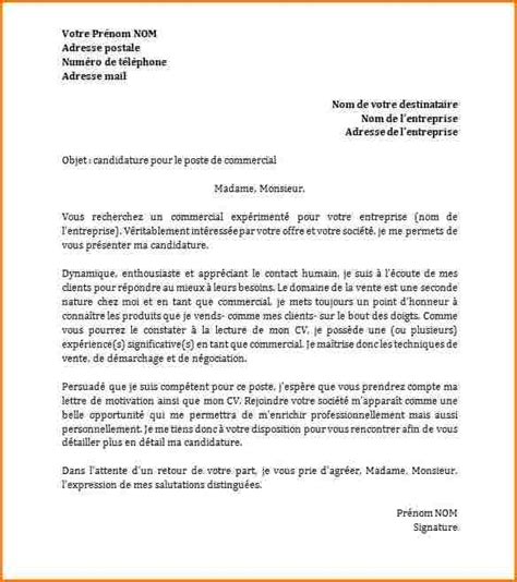lettre de motivation stage caissiere - Modele de lettre type