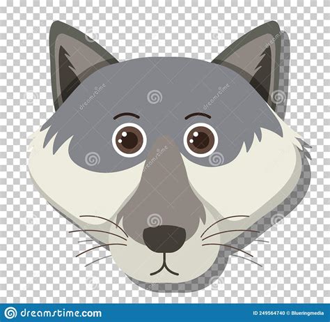 Cute Fox Head In Flat Cartoon Style Stock Vector Illustration Of Flat