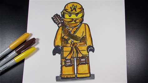 Draw a cylindrical shape with a smaller cylinder protruding from one. How to draw Zukin Ninjago Skylor the Orange Ninja - Lego ...
