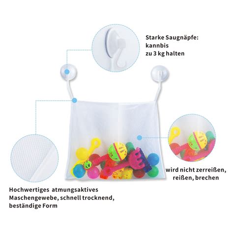 Der hersteller vtech bietet verschiedenes spielzeug für die badewanne an, mit welchem. Badewannenspielzeug Aufbewahrung Badespielzeug Netz Mit 6 ...