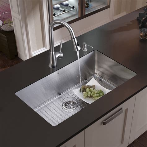 Another consideration to make when selecting the best kitchen faucets is the sprayer style. Vigo Stainless Steel Rust-Free Undermount Kitchen Sink ...