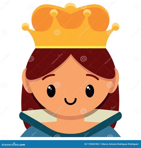 Vector Cute Queen Colorful Isolated Royalty Free Stock Image