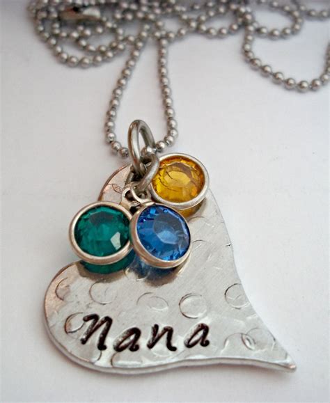 Your mom will melt when you give her one of these unique mother's day gifts from our list. Mothers Necklace Grandma Necklace Nana Grammy Geema Hand ...