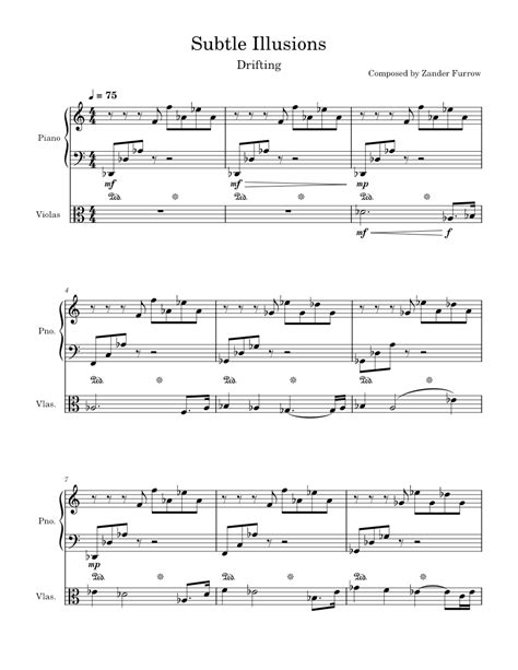 Subtle Illusions Sheet Music For Piano Strings Group Solo