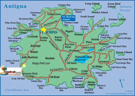 Plain Map Of Antigua