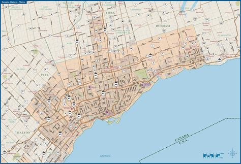 Map Of Toronto Street Streets Roads And Highways Of Toronto