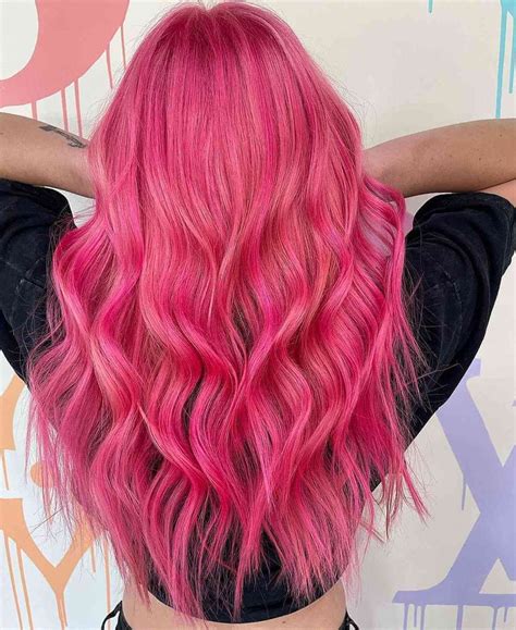 bright pink hair pink ombre hair vivid hair color hot pink hair gold hair colors hair color