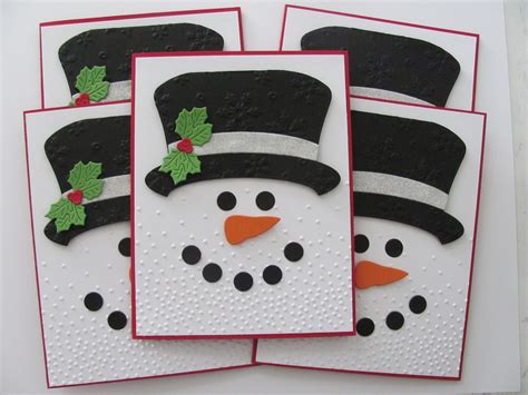 Christmas Cards Snowman Cards Snowman Card Set Greeting Etsy Holiday
