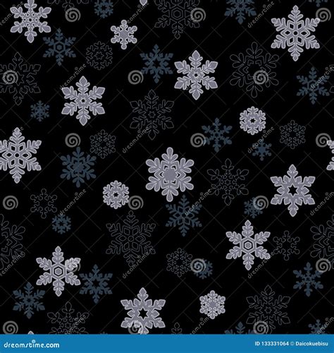 Pretty Snowy Crystal Pattern Stock Illustration Illustration Of