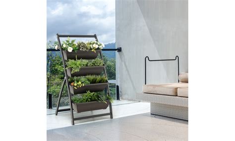 Costway Pcs Ft Tier Vertical Raised Garden Bed Elevated Planter Boxes Groupon