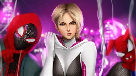Art Spider Gwen Hd Hd Superheroes 4k Wallpapers Images Backgrounds