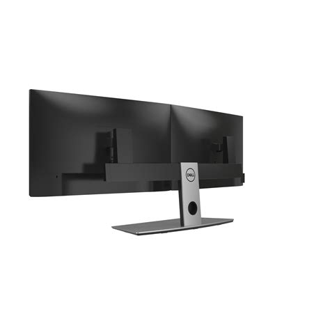 Dell Mds19 Dual Monitor Stand Up To 27 Inch Screen Aluminum Black