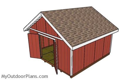 16x16 Gable Shed Roof Plans Myoutdoorplans Free Woodworking Plans