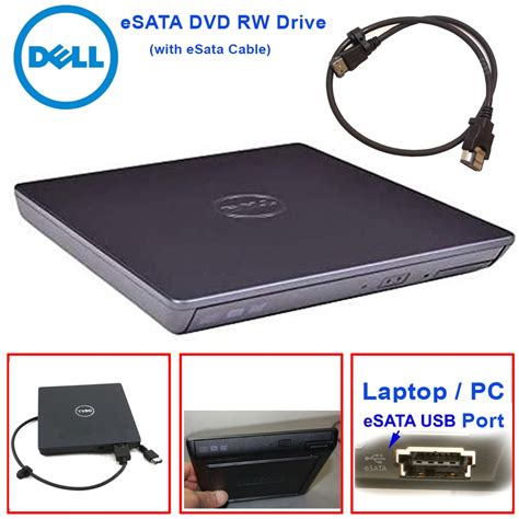 Dell Original K01b Laptop External Esata Emedia Bay Dvd Rw Slim Optical