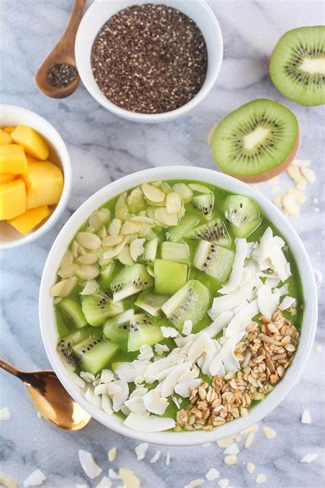 Tropical Green Smoothie Bowl A Saucy Kitchen