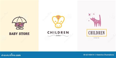 Hand Drawn Vector Collection Of Baby Logo Stock Vector Image 62148414