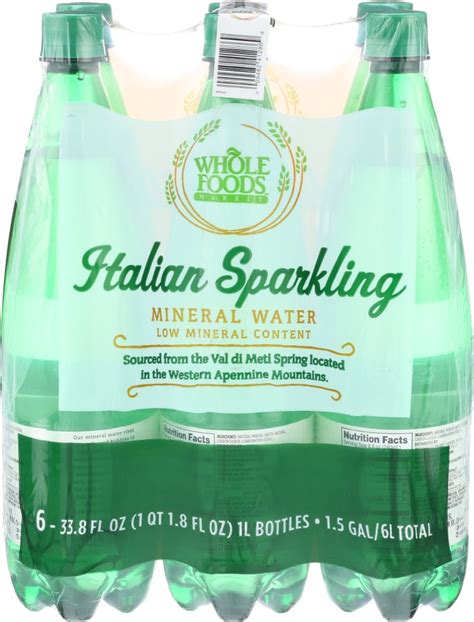 Whole Foods Market Italian Sparkling Mineral Water 6 Count Amazon
