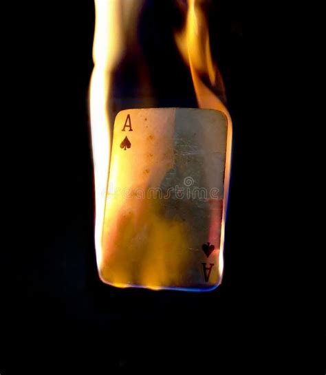 Burning Ace Of Spades Stock Photo Image Of Flame Burning 244349756