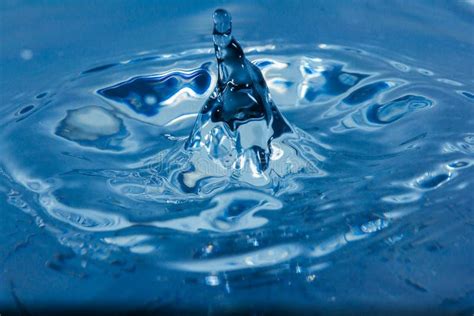 Water Droplets Blue Water Drops Splashes Stock Image Image Of