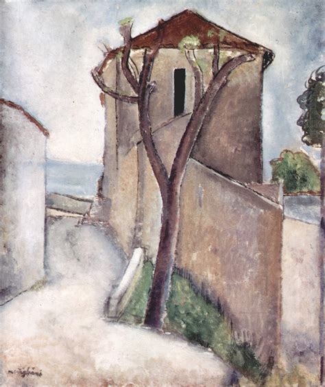 Tree And House 1919 Amedeo Modigliani