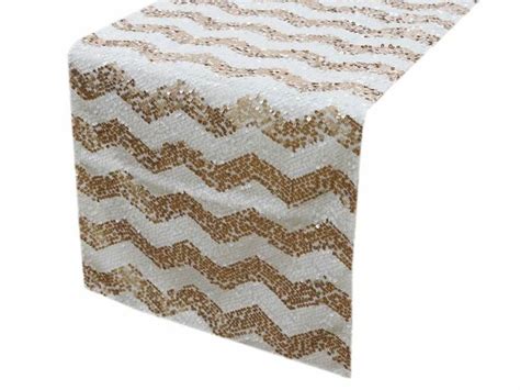 Chevron Sequin Table Runners Champagne Tablecloths Factory Chevron