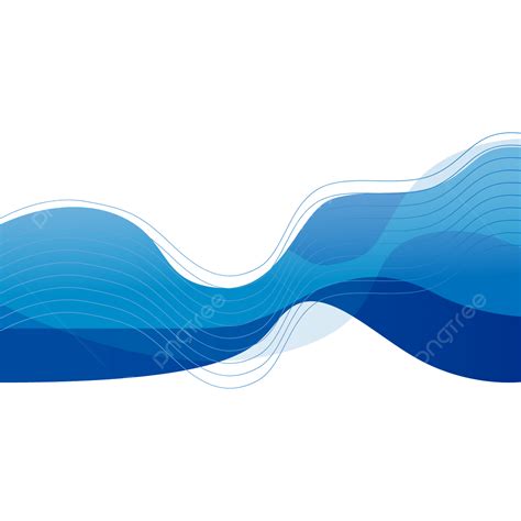 Abstract Blue Wave Background Transparent Design Blue Wave Blue Wave