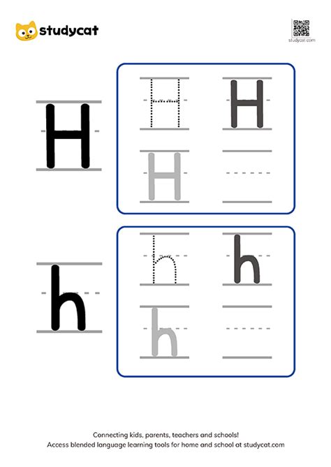 Free letter of the day worksheets. Letter 'Hh' Writing Worksheets | Printable English PDF