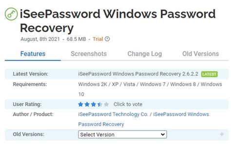 iSeePassword Windows Password Recovery 무료 다운로드