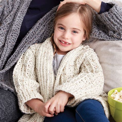 Caron Crochet Chill Time Childs Cardigan Yarnspirations