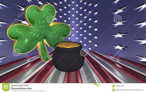 Flags are handed out by down district council before the downpatrick parade, near patrick's burial place at down cathedral , in an attempt to create a parade that has cross community support. A Clover With A Pot Of Gold. Symbols For Saint Patricks ...