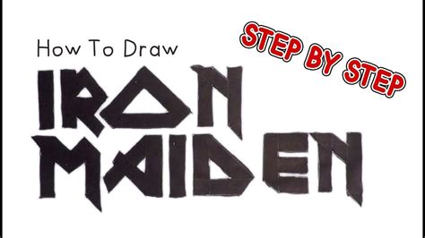 How To Draw The Iron Maiden Logo Step By Step Youtube