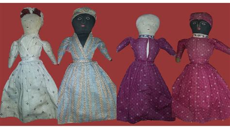 Four Dolls No Two Black And White Dolls Topsy Turvy