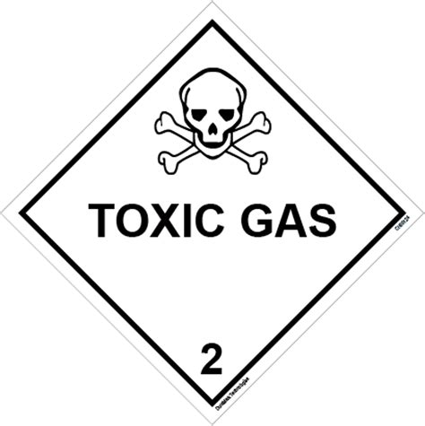 Dot Toxic Gas 2 Hazardous Loads Label