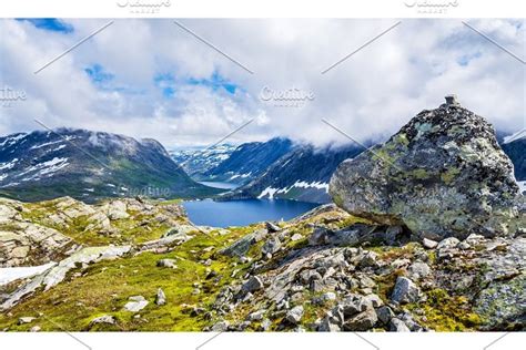 View Of Djupvatnet Lake From Dalsnibba Mountain Norway Containing