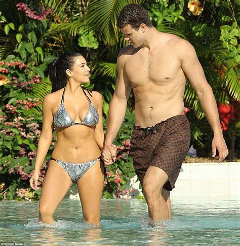 Kim Kardashian Exposing Sexy Body And Huge Boobs In Bikini On Beach