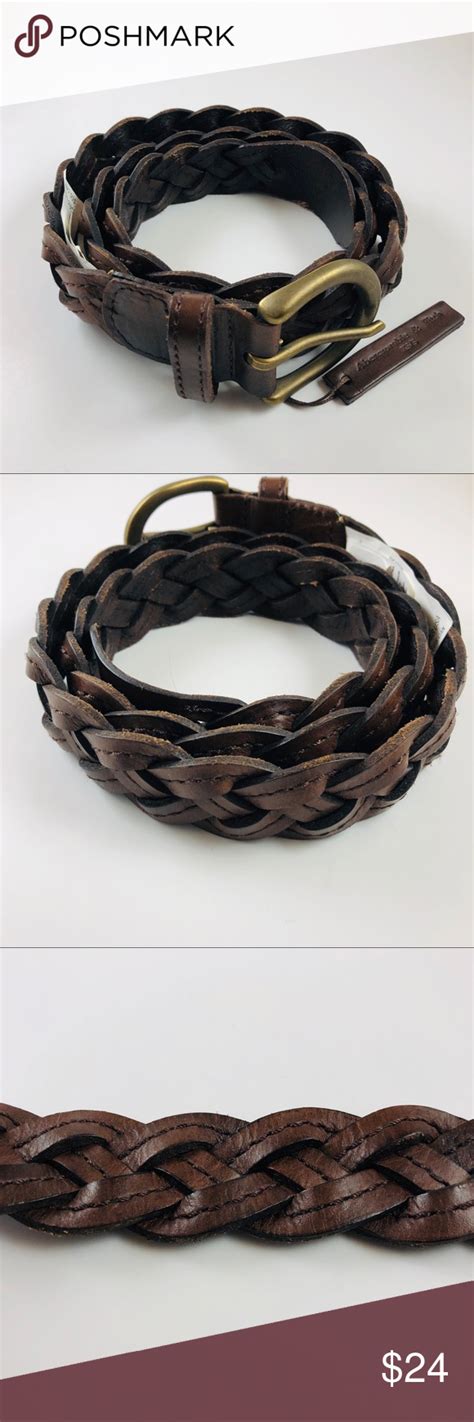 Abercrombie And Fitch Brown Braided Leather Belt Braided Leather Belt Braided Leather Leather