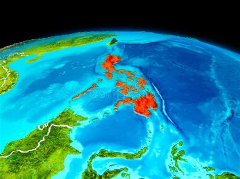 Philippine Map Satellite Image Stock Illustrations 185 Philippine Map