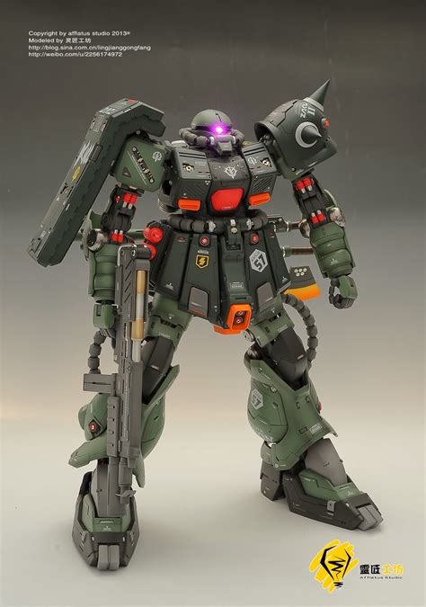 Gundam Guy G System 160 Ms 06fz Zaku Ii Fz Painted Build W Led