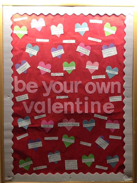 Ra Bulletin Board Passive Program Be Your Own Valentine Lists Lots Of W Valentines Day