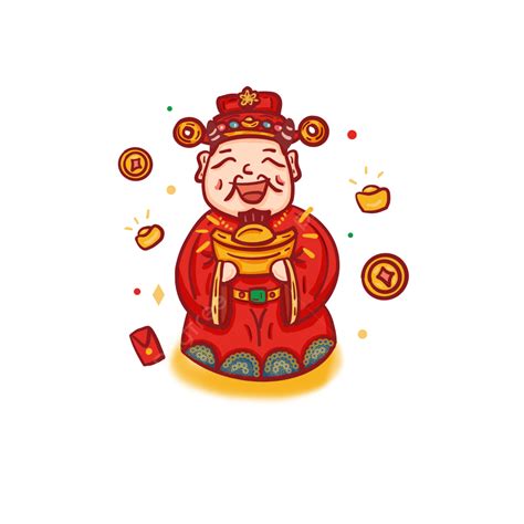 God Of Wealth Png Transparent Guochao God Of Wealth Cartoon Hand
