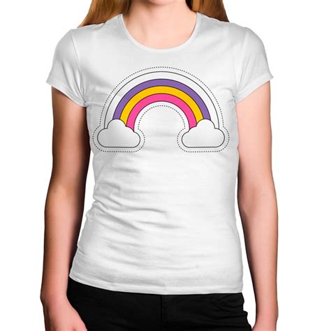 Camiseta Feminina Arco Iris Recortado Elo7 Produtos Especiais