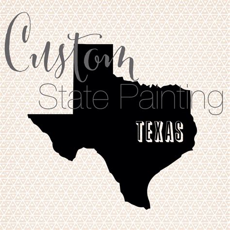 Custom Texas State Painting By Birchandpoppyart On Etsy