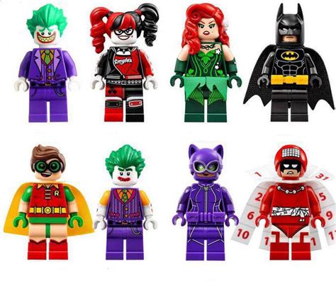 catwoman robin harley quinn joker minifigures lego compatible batman movie set