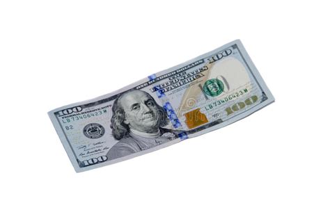 One Hundred Dollar Bill Isolated On White Background Stock Image