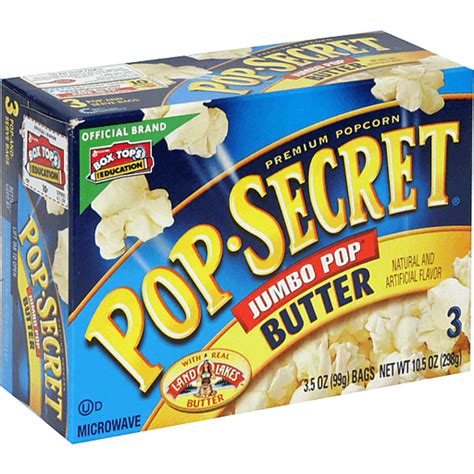 Pop Secret Premium Popcorn Jumbo Pop Butter Snacks Chips And Dips