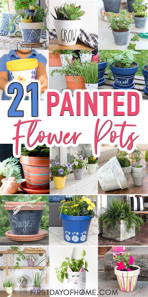Get Over 21 Different Tutorials On Painting Flower Pots With Different